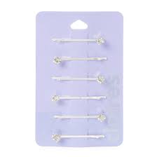 How To Pick A Diary Lock With A Bobby Pin Silver Rhinestone Bobby Pins 6 Pack Claire S Us