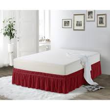 Then attach the bed skirt to the outer frame using velcro. De Moocci Easy Wrap Platform Free 16 Inch Drop Bed Skirt