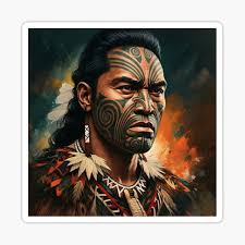 A Maori warrior #3" Sticker for Sale by Doug-Healey-Art