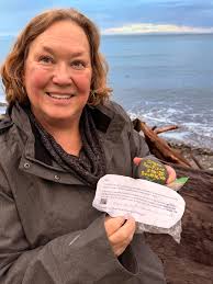 Found painted rock near Birch Bay beach
