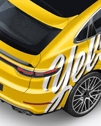 Download Coupe Crossover Suv Mockup Back Half Side View High Angle Shot In Vehicle Mockups On Yellow Images Object Mockups PSD Mockup Templates