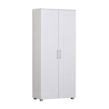 In Home Furniture Style White Montreal Double Door Tall Cupboard Reviews Temple Webster