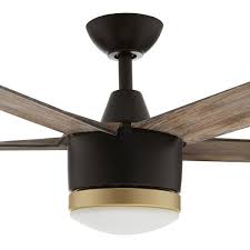 Home Decorators Collection Merwry 56 In Integrated Led Indoor Outdoor Matte Black Ceiling Fan With Light Kit And Remote Control Sw1422 56in Mbk The Home Depo Black Ceiling Fan Ceiling Fan With Light