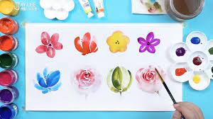 How To Paint 8 Flowers Drawing And Coloring Learn Colors For Beginners Kids And Children Youtube In today's painting video tutorial, i am showing the most easy acrylic painting technique for beginners on canvas paper 16/12.