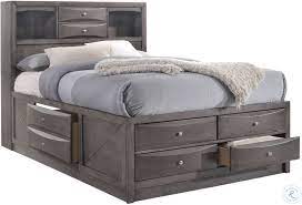 Phoenix Deep Cappuccino Storage Bookcase Bedroom Set King Storage Bed Grey Bedroom Furniture Sets Full Bed With Storage