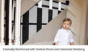 Amazon Com The Stair Barrier Baby And Pet Gate No Drill Portable Banister To Banister Baby Gates Safety Banister Baby Gate Baby Gates Baby Gate For Stairs