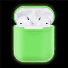Matte Anti Fall Silicone Protective Case For Apple Airpods Fluorescence Green Airpods 1 2 Cases Guuds Protective Cases Case Silicon Case