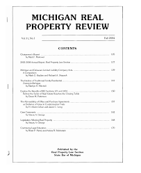 Michigan Real Property Review Fall 2004