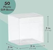 Amazon.com: Juvale Clear Favor Boxes - 50-Pack 3 x 3 x 3 in ...