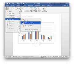 Screenshot Of Selecting Data Table For Column Charts In Word