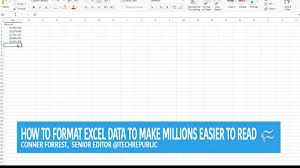 How To Make Millions Easier To Read In Excel