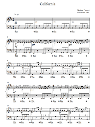 Mylene Farmer California Sheet Music For Piano Pdf Piano Easy Mylene Farmer Sheet Music Printable Sheet Music