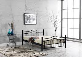 Le style intemporel du lit amone en métal lui permet de s'adapter à tous les types de décoration de chambre. Lit Double 140x190 Metal Noir Blanc Boston Lit Adulte Enfant