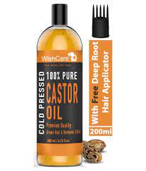 When using castor oil for hair, consistency is key. Wishcare Premium Cold Pressed Castor Oil Pure Virgin Grade For Healthy Hair And Skin 200 Ml Buy Wishcare Premium Cold Pressed Castor Oil Pure Virgin Grade