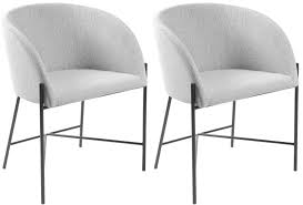 Free shipping on orders over $25 shipped by amazon. Newtok Light Grey Fabric Dining Armchair With Black Metal Legs Pair