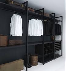Modern Simple Black Walk In Closet Organizers Systems By Cabina Armadio Walk In Closet Design Closet Designs Closet Design