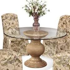 Cmi Dining Martina Pedestal Base With Glass Top Dining Table Round Pedestal Dining Table Glass Top Dining Table Glass Round Dining Table