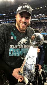 Nick Foles Smiles With The Vince Lombardi Trophy Eagles Football Philadelphia Eagles Fans Philadelphia Sports