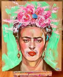 A different interpretation of Frida Kahlo, by my Stockist When Modern Was.  This time, she stands out against a deliciously shocking, empowering  backdrop of Chalk Paint® in Capri Pink. I think she'd