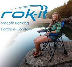rok it chair kijaro camping chairs portable rocking chair camping