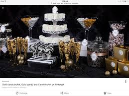 Black And Gold Candy Buffet Ideas Pin By Faith Hill On Black And White Wedding Gold Candy Buffet Diy Candy Buffet Table Gold Candy