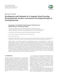 Informationen des agenturbezirks bielefeld mit der geschäftsstelle gütersloh. Pdf Development And Evaluation Of A Computer Based Learning Environment For Teachers Assessment Of Learning Strategies In Learning Journals