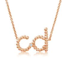 Custom Beaded 2 Initial Diamond Necklace Initials Names Necklaces Shop Initial Necklace Shop Necklaces Diy Jewelry Unique