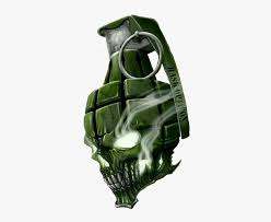 A grenade is a small bomb typically thrown by hand. Granada Grenade Skull Caveira Lucianoballack Tatuagem Granada Caveira Hd Png Download Kindpng