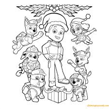 Best coloring pages of the most popular paw patrol characters. Paw Patrol Christmas Ryder Coloring Pages Cartoons Coloring Pages Coloring Pages For Kids And Adults