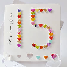Homemade Birthday Cards For 12 Year Old Boy Handmade 3d 15th Birthday Card Personalised 15th By Cardsbygaynor Old Birthday Cards Birthday Cards Tween Birthday
