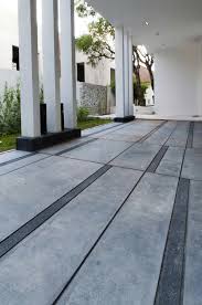 Stone Terrace Modern Home In Kuala Lumpur Pavement Design Paving Design Floor Pattern Design