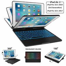Wireless Keyboard Folio Case For Ipad Pro 10 5 Colors Backlit Rotate Stand Cover Sengbirch Bluetooth Keyboard Case Ipad Pro Keyboard Case