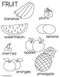 Fruit Pictures For Kids Az Coloring Pages Coloring Worksheets For Kindergarten Fruit Coloring Pages Fruits For Kids