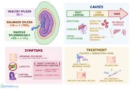 Enlarged spleen (splenomegaly) symptoms may include pain in the upper abdomen, indigestion, or hiccups. Osmosis Splenomegaly What Is It Causes Severity Diagnosis Treatment And More