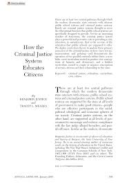 You achieve your course goals and unlock student potential. Pdf How The Criminal Justice System Educates Citizens