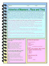 The difference between an adverb and an adjective is the following basically, most adverbs tell you how , in what way , when , where , and to what extent something is done. Adverbs Manner Place Time Adverb Linguistic Typology