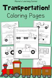 Preschool land transportation coloring pages. Transportation Coloring Pages Mamas Learning Corner