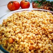 Dovme Pilavi 1 5 Su Bardagi Asurelik Bugday Dovme 1 Su Bardagi Haslanmis Nohut 2 Yemek Kasigi Zeytinyagi 2 Yemek Kasigi Tereyagi 1 Tatli Food Vegetables