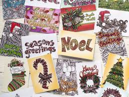 You can customize this printable christmas card with your own photo, custom text, and clip art to make it special for your friends and family. Diy Coloring Christmas Cards Set Of 20 Read To Fold Printable Christmas Cards Print And Color Teaching Resources