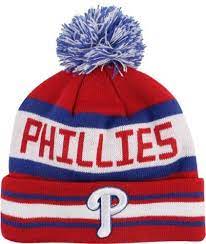 Philadelphia Phillies Youth New Era Jr The Jake Knit Hat By New Era 15 99 Pom Top Raised Embroidered Logo Phi Knitted Hats Phillies Philadelphia Phillies