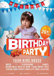 Vorlage auswählen, mit tools und fotos bearbeiten & einfach herunterladen. Birthday Party Flyer Psddaddy Com