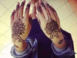حنة حناء سوداء ورود وأشكال hand henna hand tattoos henna hand tattoo