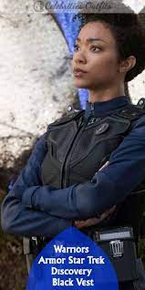Sonequa Martin Green Star Trek Discovery Michael Burnham Jacket Stylish Leather Jacket Celebrities Leather Jacket Celebrity Outfits