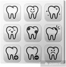 We are the specialists in modern geometric tooth multi panel canvas wall art will enrich your dental clinic to make your patients smile! Tooth Teeth Vector Buttons Set Canvas Print Pixers We Live To Change