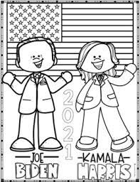 These alphabet coloring sheets will help little ones identify uppercase and lowercase versions of each letter. Joe Biden And Kamala Harris Coloring Pages Inauguration Tpt