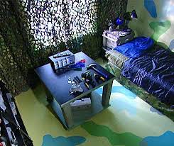 Craft a unique vibe in any kids' bedroom using this modern & contemporary room idea from bedrooms. Military Room Army Bedroom Dj Room Boy Room