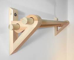 Pair Of Brackets With Dual Curtain And Drapery Rod Support Etsy Wood Curtain Rods Wood Curtain Curtains And Draperies