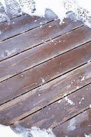 Robust snow shovel with wooden handle, complete with a metal edge on plastic blade. Which Composite Decking Is Best For Cold Climates And Why Decks By E3