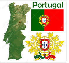 The country is surrounded by the atlantic ocean. Portugal Map Flag Coat Portugal Map Portugal Spain And Portugal