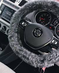 Brown cow faux fur fuzzy steering wheel cover handmade from brown and cream faux fur fabric short pile faux fur fabric, elasticated, made to fit a 14.5 (37cm) steering wheel, however if a different size is required please ask :) matching accessories are also available in the shop we also have these fabulous matching brown cow seatbelt pads Black Fluffy Steering Wheel Cover Bmo Show